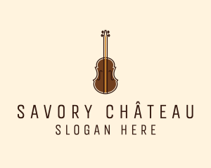 Violin Music Instrument logo design