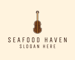 Violin Music Instrument logo design