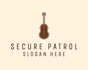 Violin Music Instrument logo design