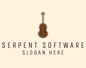 Violin Music Instrument logo design