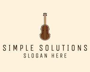 Violin Music Instrument logo design