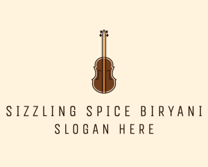 Violin Music Instrument logo design