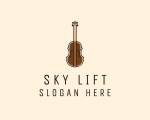 Violin Music Instrument logo design