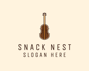 Violin Music Instrument logo design