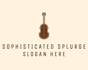 Violin Music Instrument logo design