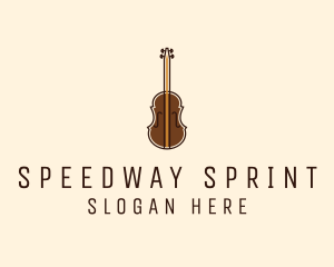 Violin Music Instrument logo design