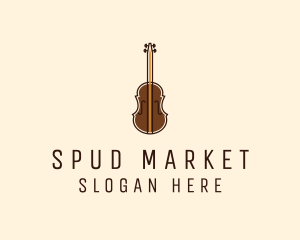 Violin Music Instrument logo design