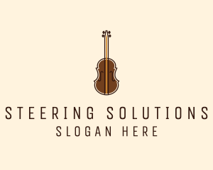 Violin Music Instrument logo design