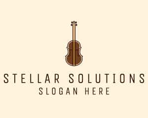 Violin Music Instrument logo design