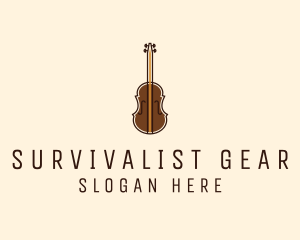 Violin Music Instrument logo design