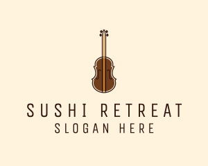 Violin Music Instrument logo design