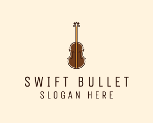 Violin Music Instrument logo design