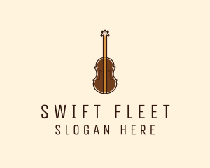 Violin Music Instrument logo design