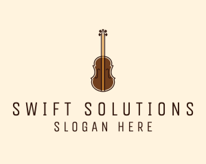 Violin Music Instrument logo design