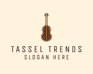 Violin Music Instrument logo design