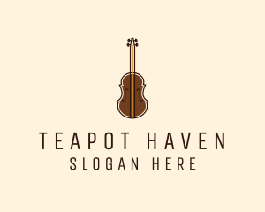 Violin Music Instrument logo design