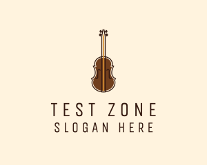 Violin Music Instrument logo design