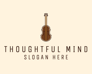 Violin Music Instrument logo design