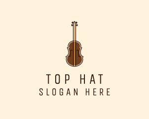 Violin Music Instrument logo design