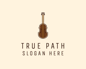 Violin Music Instrument logo design