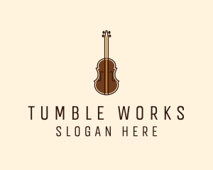 Violin Music Instrument logo design