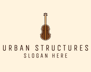 Violin Music Instrument logo design