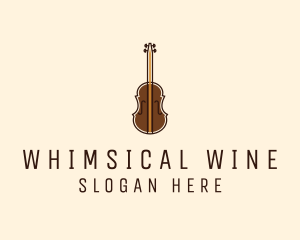 Violin Music Instrument logo design