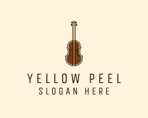 Violin Music Instrument logo design