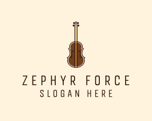 Violin Music Instrument logo design