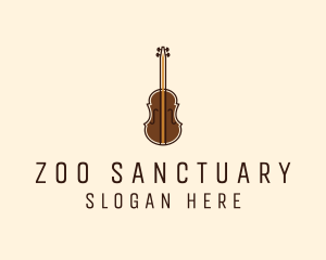 Violin Music Instrument logo design