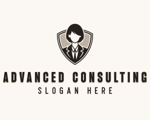 Business Woman Professional Consultant logo