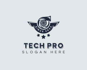 Turbocharger Engine Repair logo design