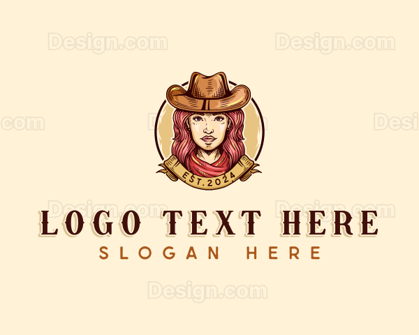 Western Cowgirl Rodeo Logo