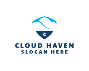 Sky Cloud Shield logo design