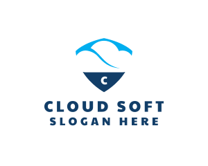 Sky Cloud Shield logo design