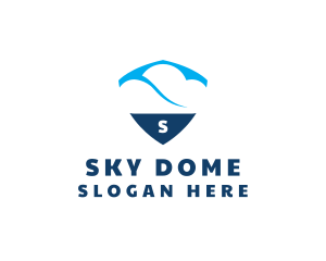 Sky Cloud Shield logo design