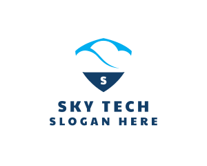 Sky Cloud Shield logo design