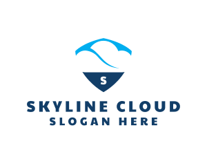 Sky Cloud Shield logo design