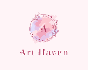 Feminine Art Designer Watercolor logo design