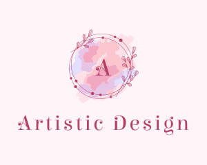 Feminine Art Designer Watercolor logo design