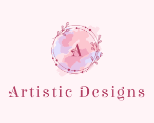 Feminine Art Designer Watercolor logo design