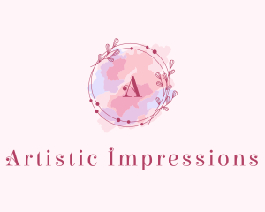 Feminine Art Designer Watercolor logo design