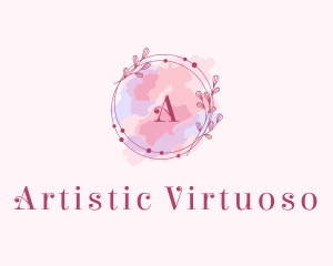 Feminine Art Designer Watercolor logo design