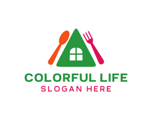 Colorful House Restaurant logo design