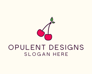 Red Cherry Cherries logo design