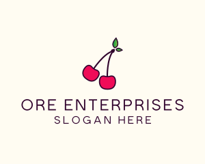 Red Cherry Cherries logo design