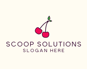 Red Cherry Cherries logo design