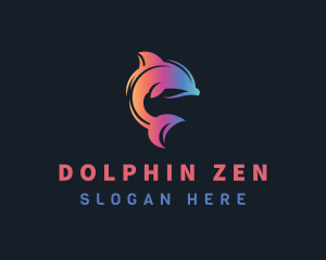 Gradient Dolphin Animal logo