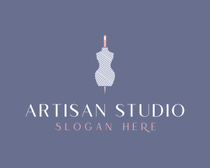 Needle Dressmaking Mannequin logo design