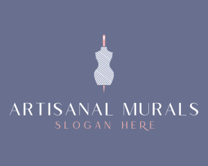 Needle Dressmaking Mannequin logo design